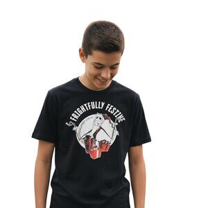 Disney Nightmare Before Christmas T-Shirt Boys XL Black Jack Skellington Holiday